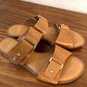 Leather Slide Sandals